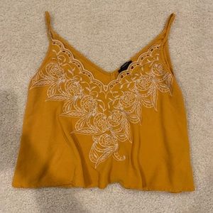 Yellow forever 21 crop top